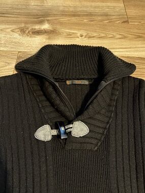 Black Ribbed Knit Toggle Sweater – Cozy Y2K Chic Pullover